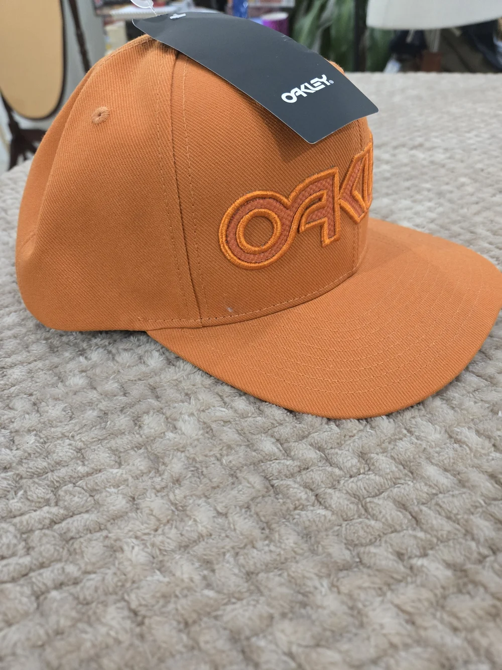 Oakley Ginger Orange B1B Flat Bill Snapback Hat NWT